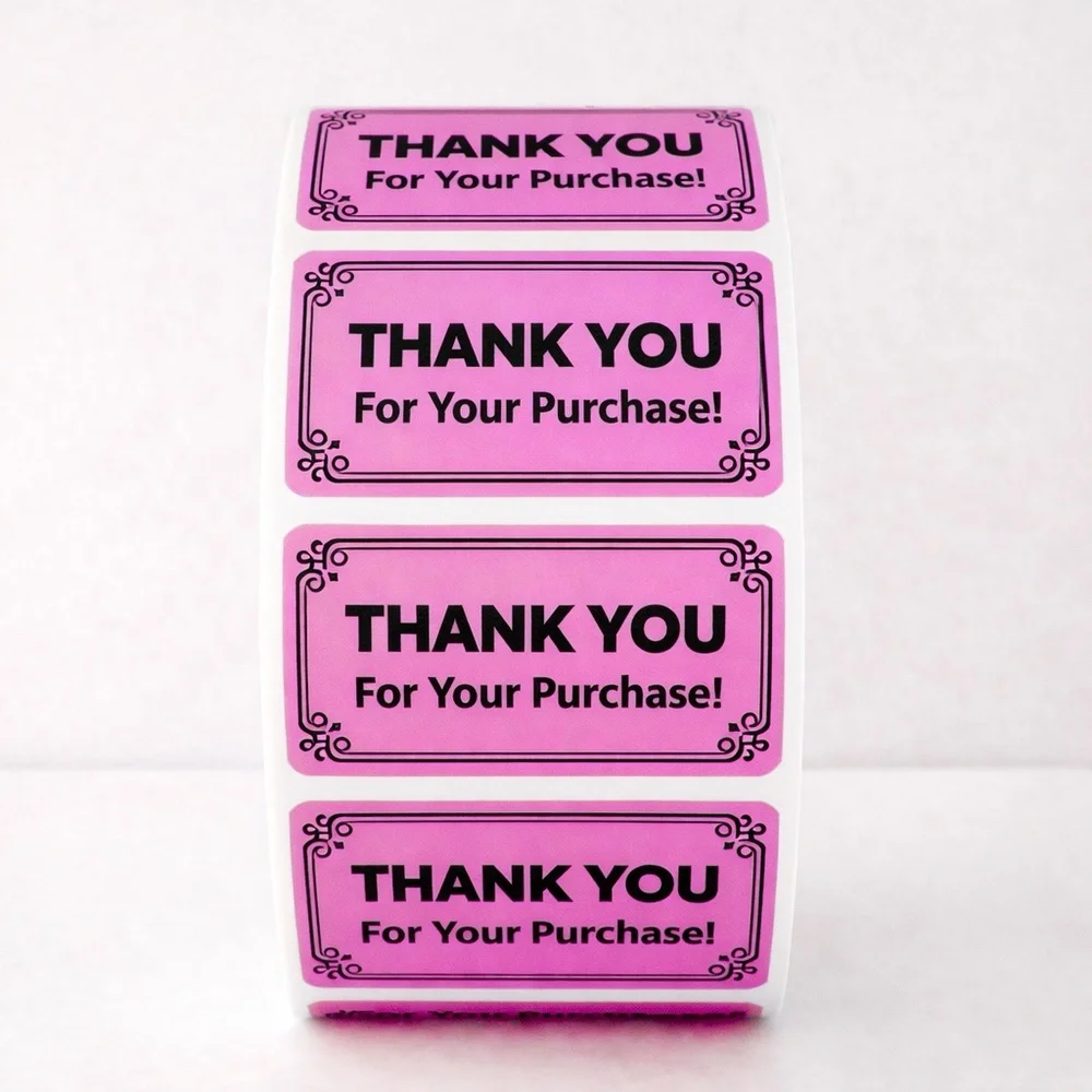 Thank You For Your Purchase Labels 100 Pack – Small Business Packaging Stickers